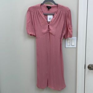 Topshop pink jacquard Mini Tea Dress